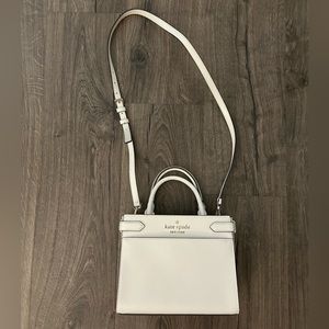 Kate Spade Staci Parchment White small top handle crossbody
